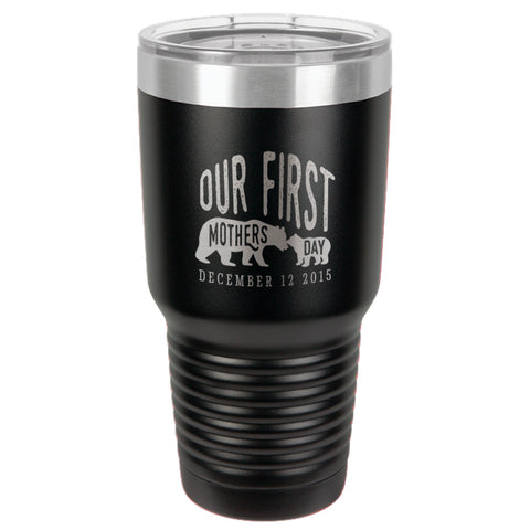 Image of First Mothers Day Personalized Stainless Steel Tumbler