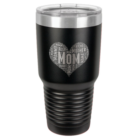 Image of Mom Heart Stainless Steel Tumbler
