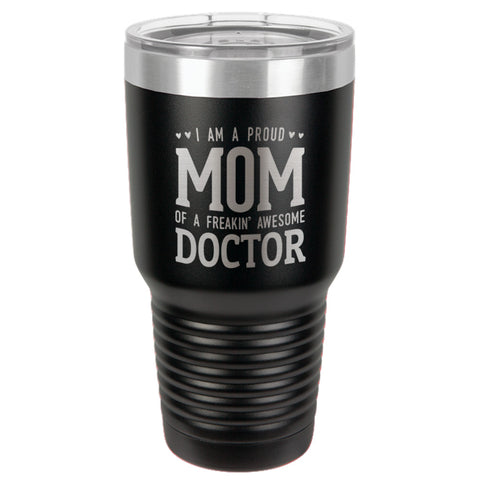 Image of Proud Mom Personalized Stainless Steel Tumbler