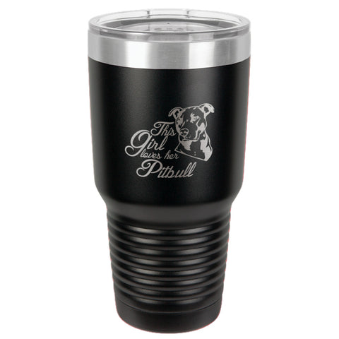 Image of Girl Loves Her Pitball Stainless Steel Tumbler