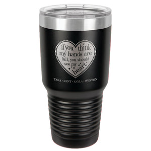 Full Heart Personalized Stainless Steel Tumbler