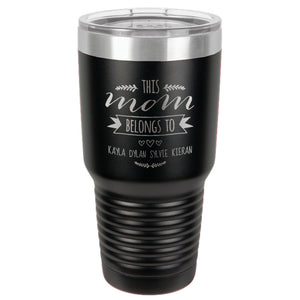 Mom Belongs To Personalized Stainless Steel Tumbler
