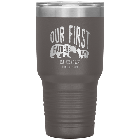 Image of Our First Fathers Day Personalized Tumbler