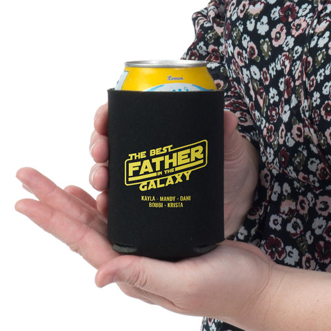 Image of Best Father In The Galaxy Personalized Can Wrap