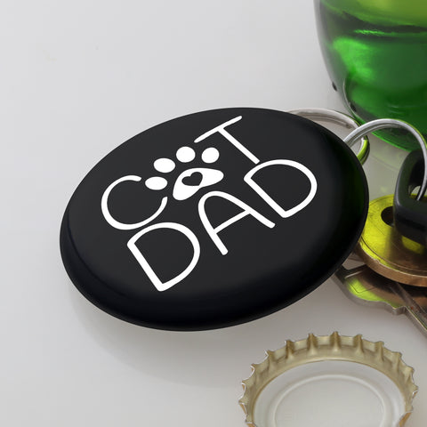 Image of Cat Dad Magnetic Bottle Opener Keychain