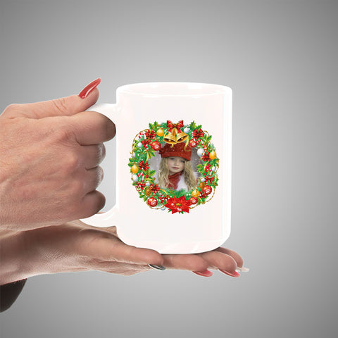 Image of Christmas Round Personalized 15oz Ceramic Mug
