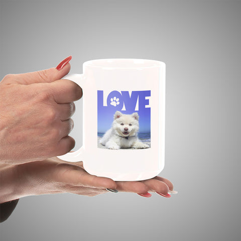 Image of Love Paw Personalized 15oz Ceramic Mug