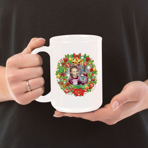Image of Christmas Round Personalized 15oz Ceramic Mug