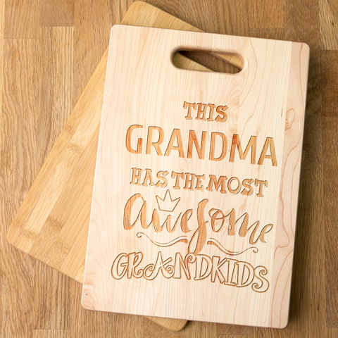 Image of Awesome Grandma Personalized Cutting Board