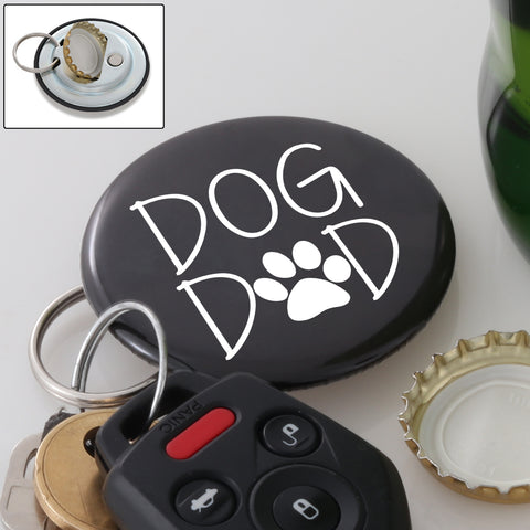 Image of Dog Dad Magnetic Bottle Opener Keychain