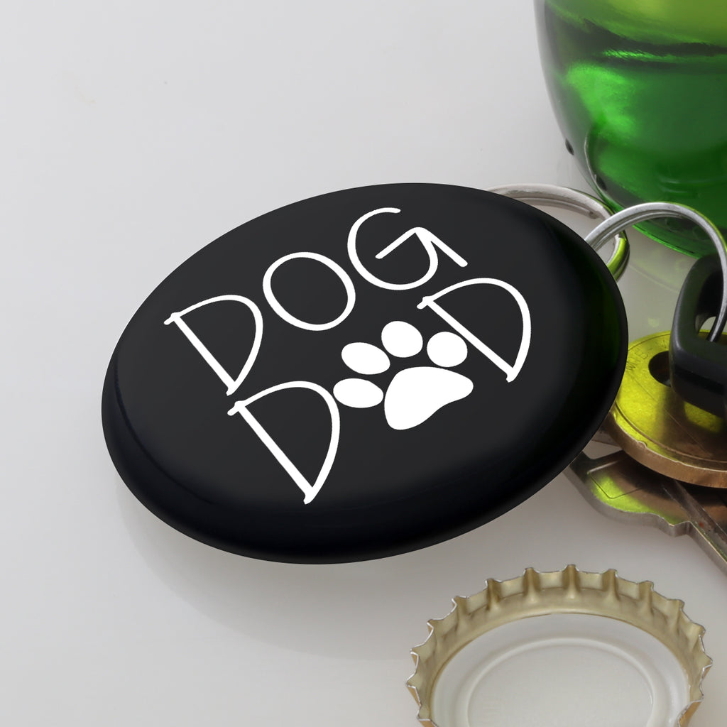 Dog Dad Magnetic Bottle Opener Keychain