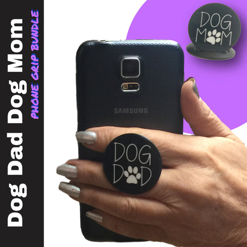 Image of Dog Mom Dog Dad Twist and Pull Phone Grips Bundle