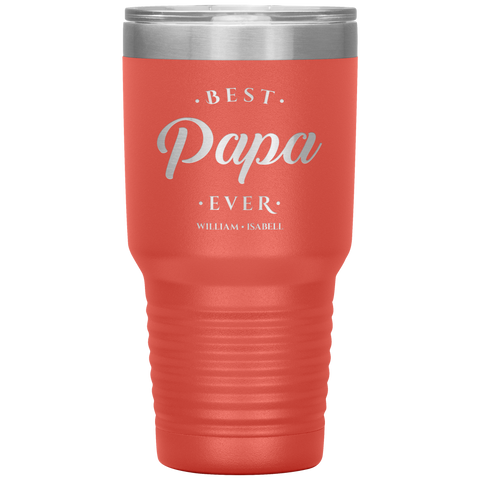 Image of Best Papa Ever Personalized Tumbler