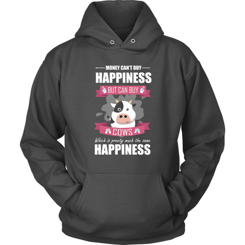 Image of Cows Are Happiness Unisex Hoodie Sweatshirt
