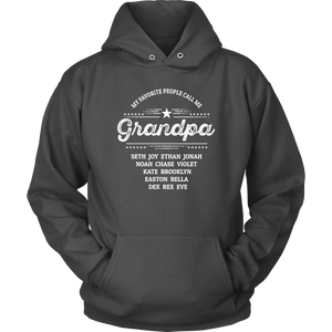 My Favorite People Call Me Grandpa Personalized Hoodie Sweatshirt