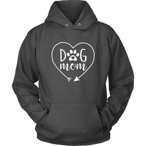 Image of Dog Mom Heart Hoodie Sweatshirt