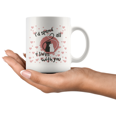 Image of I'd Spend All 9 Lives with You Ceramic Mug
