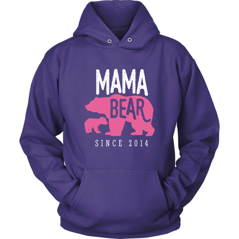 Image of Mama Bear Since 2014 Hoodie Sweatshirt