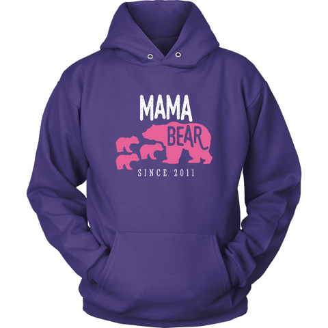 Image of Mama Bear with 3 Cubs Hoodie Sweatshirt