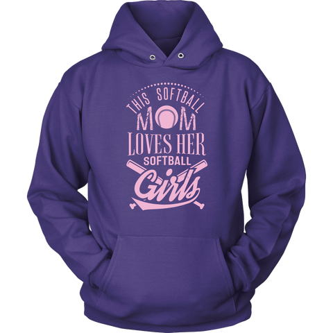 Image of This Softball Mom Loves Her Softball Girls Hoodie