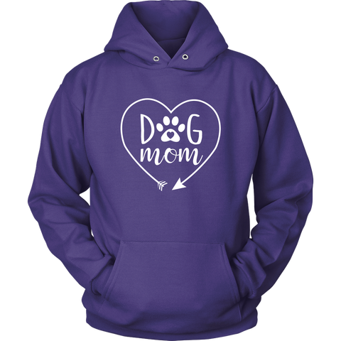 Image of Dog Mom Heart Hoodie Sweatshirt