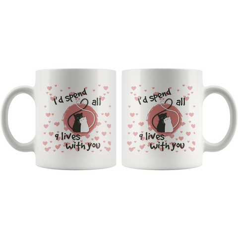 Image of I'd Spend All 9 Lives with You Ceramic Mug