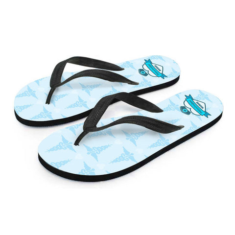 Image of Mississippi Nurse Flip Flops Blue