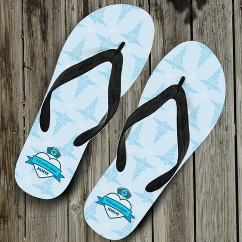 Image of Mississippi Nurse Flip Flops Blue