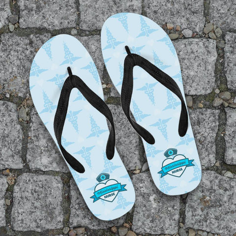 Image of Mississippi Nurse Flip Flops Blue