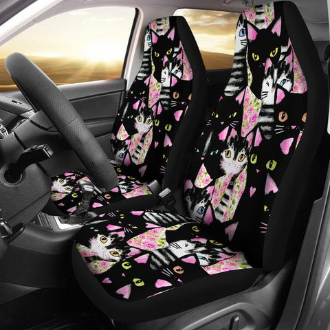 Image of Black Cats Universal Car Seat Covers