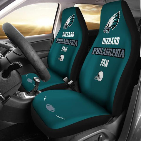 Image of Diehard Philadelphia Fan Sports Universal Car Seat Covers