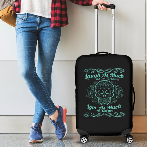 Image of Laugh Love Live Sugar Skull Luggage Cover