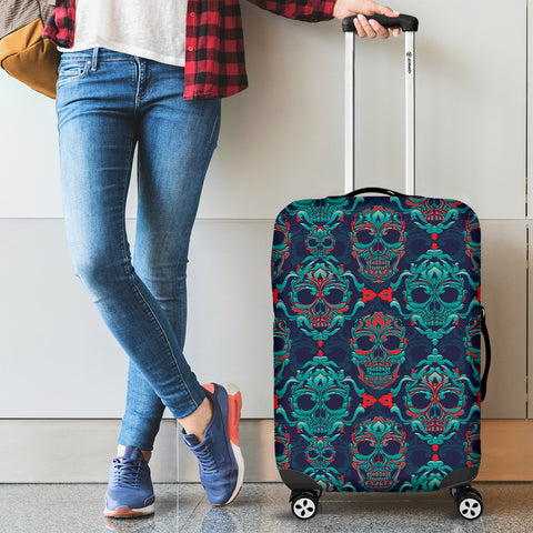 Image of Ornamental Sugar Skull Luggage Cover