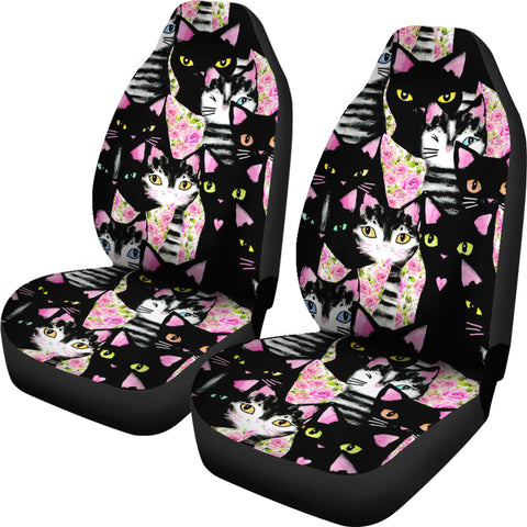 Image of Black Cats Universal Car Seat Covers