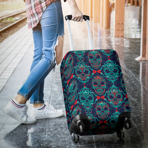Image of Ornamental Sugar Skull Luggage Cover