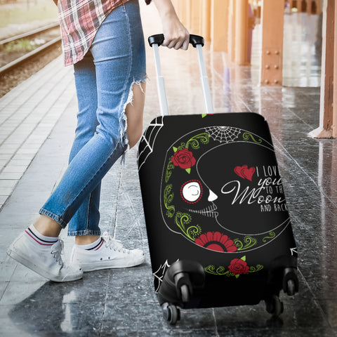 Image of Love You To The Moon Sugar Skull Luggage Cover