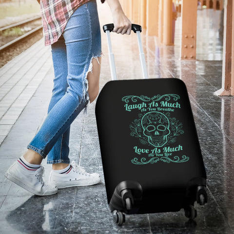 Image of Laugh Love Live Sugar Skull Luggage Cover