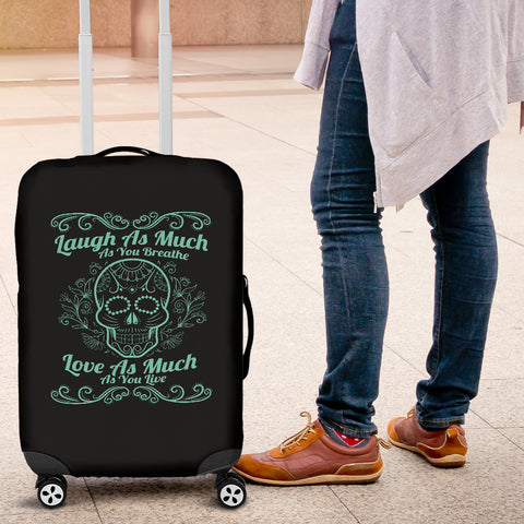 Image of Laugh Love Live Sugar Skull Luggage Cover