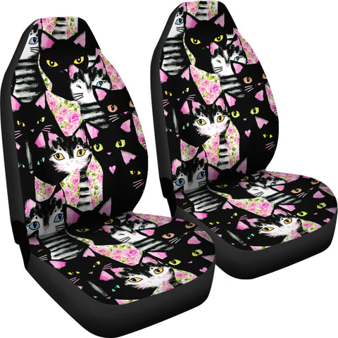 Image of Black Cats Universal Car Seat Covers