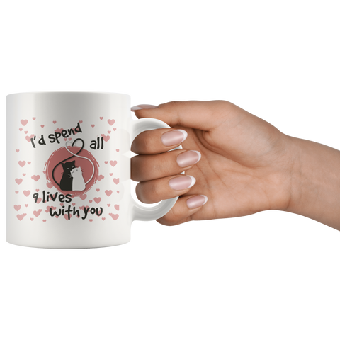 Image of I'd Spend All 9 Lives with You Ceramic Mug