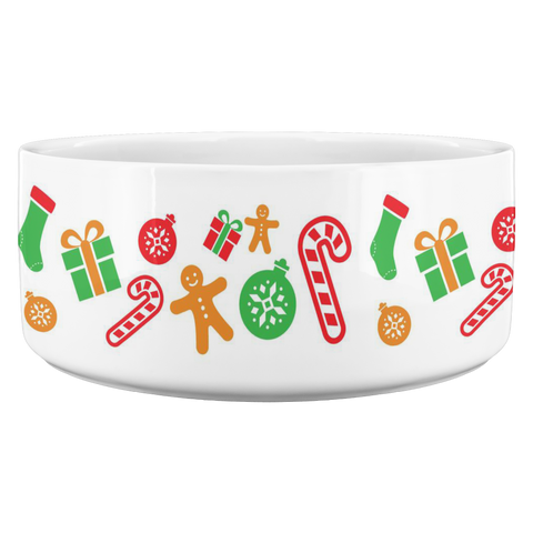 Image of Ceramic Christmas Dog Bowl