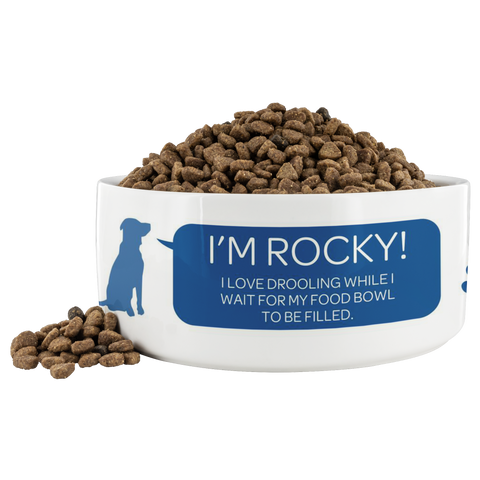 Image of Personalized Ceramic Dog Bowl