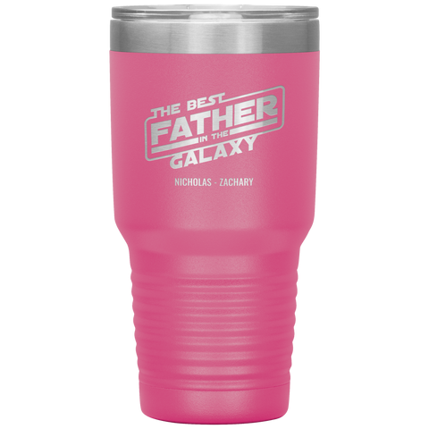 Image of The Best Father In The Galaxy Personalized Tumbler