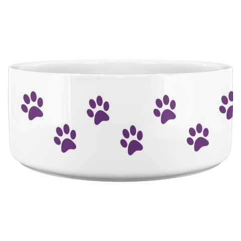 Image of Personalized Ceramic Dog Bowl Paw Name