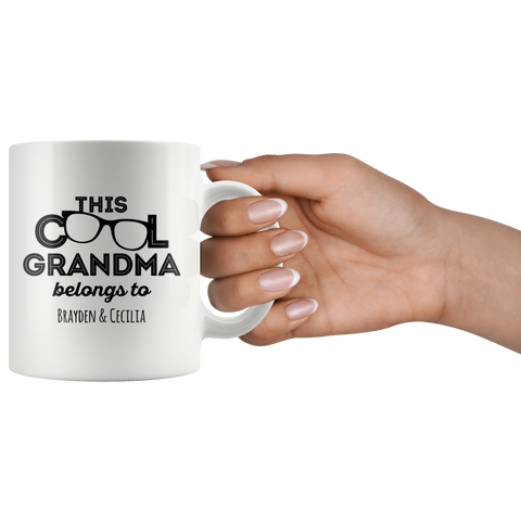 Image of This Cool Grandma Personalized White Ceramic Mug