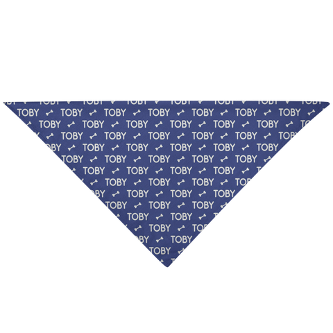 Image of Personalized Dog Bandana Pattern Name Bones