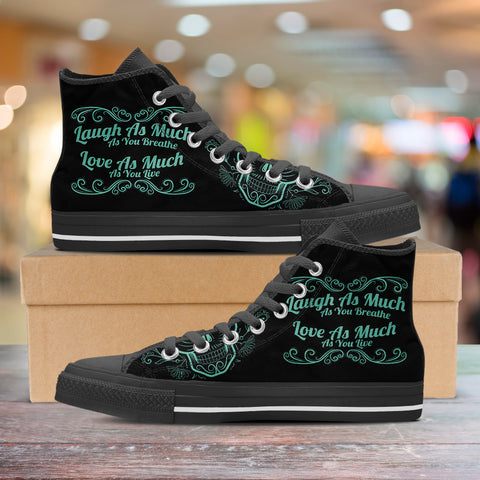 Image of Laugh Love Live Sugar Skull High Top Shoes