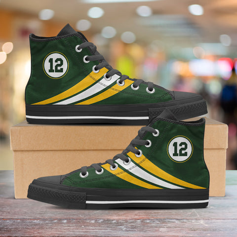 Image of Green Bay 12 Sports High Top Shoes Black