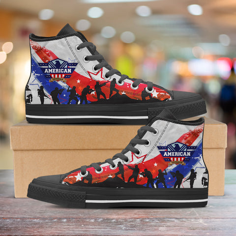 Image of American Veteran High Top Shoes Black