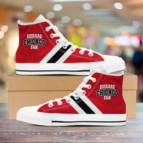 Image of Diehard Chicago Fan Sports High Top Shoes White